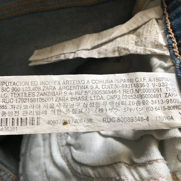 Zara High-Rise Bootcut Jean Womens 6 Raw Hem 26" Inseam Excellent - Picture 7 of 13